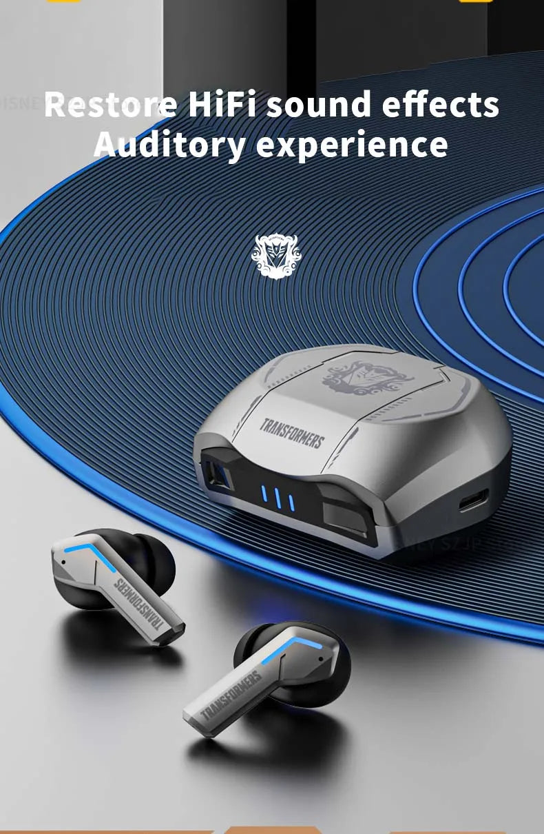 TF-T06 Wireless Earbuds – TRANSFORMERS Bluetooth Headphones for Gaming & Music