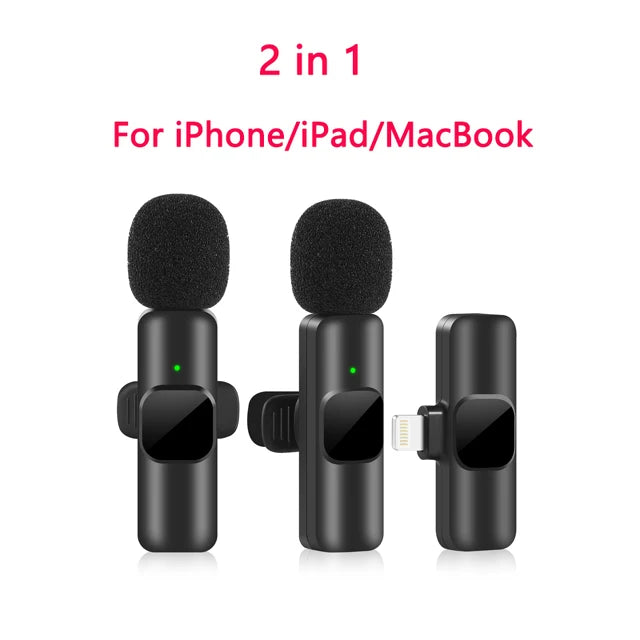 Wireless Lavalier Microphone – Portable Mini Mic for iPhone & Android