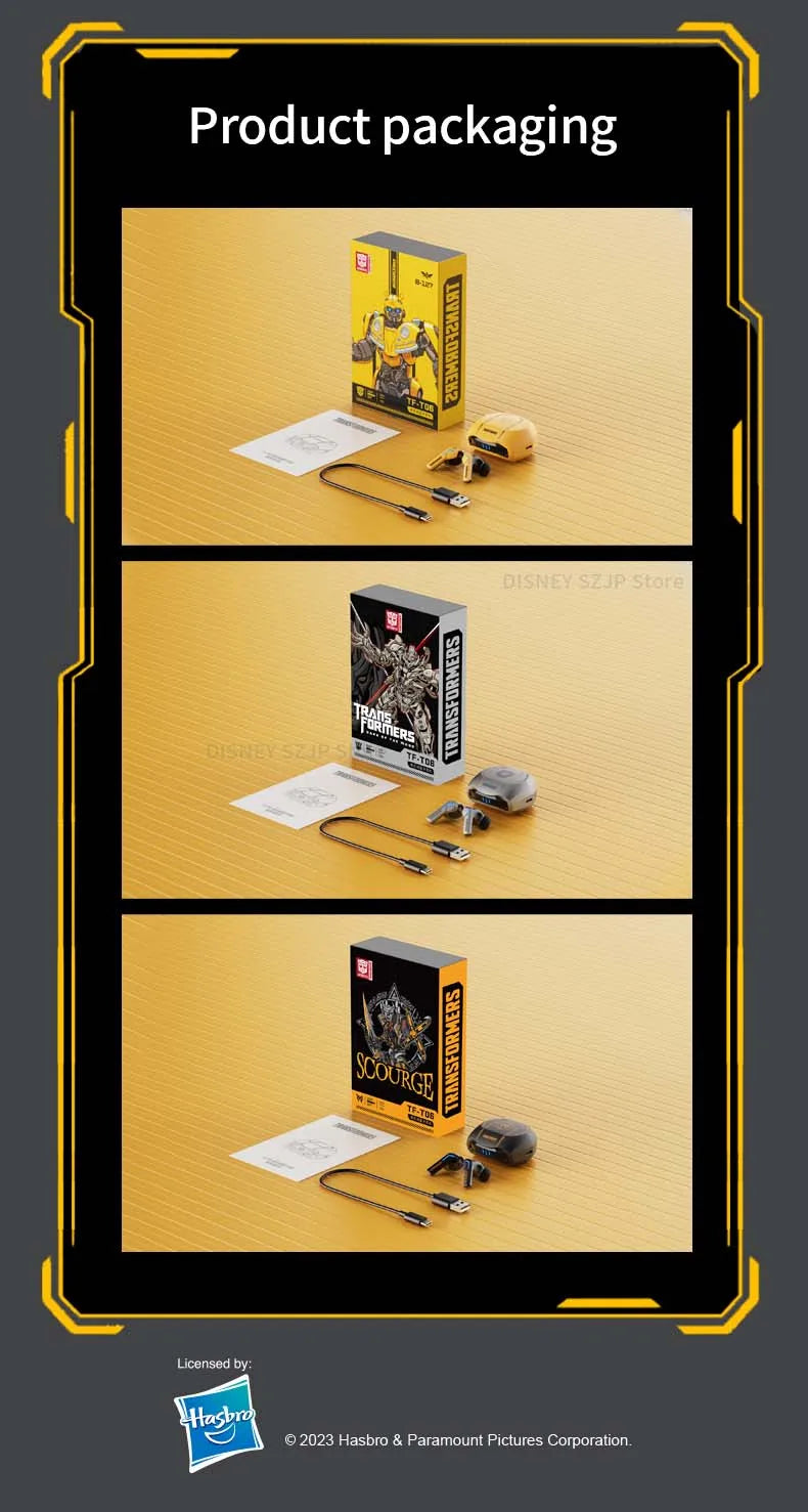 TF-T06 Wireless Earbuds – TRANSFORMERS Bluetooth Headphones for Gaming & Music