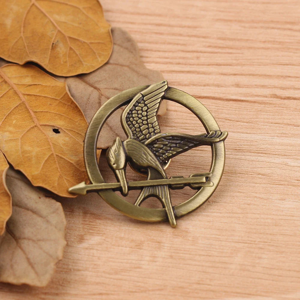 Hunger Games Mockingjay Brooch – Vintage Metal Lapel Pin for Women
