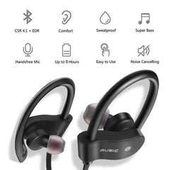 Mini Wireless Bluetooth Sports Earphones – TWS, Ear-Hooks, HiFi Stereo Music