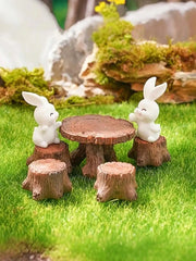 5 miniature tree stump garden art accessories resin decoration, garden landscape accessories, resin creative crafts