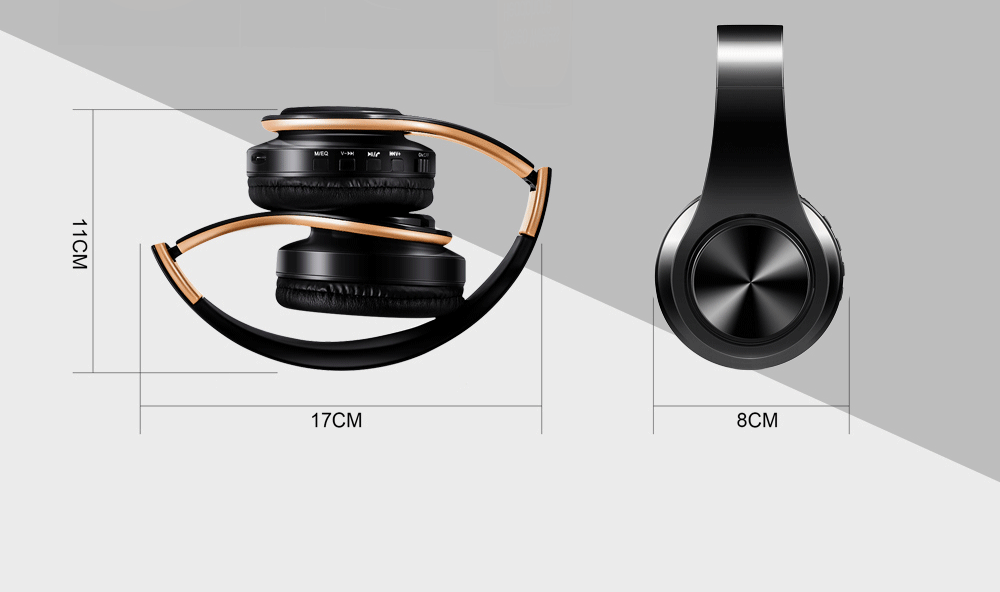 HIFI Stereo Bluetooth Earphones – FM Radio & SD Card Support with Mic