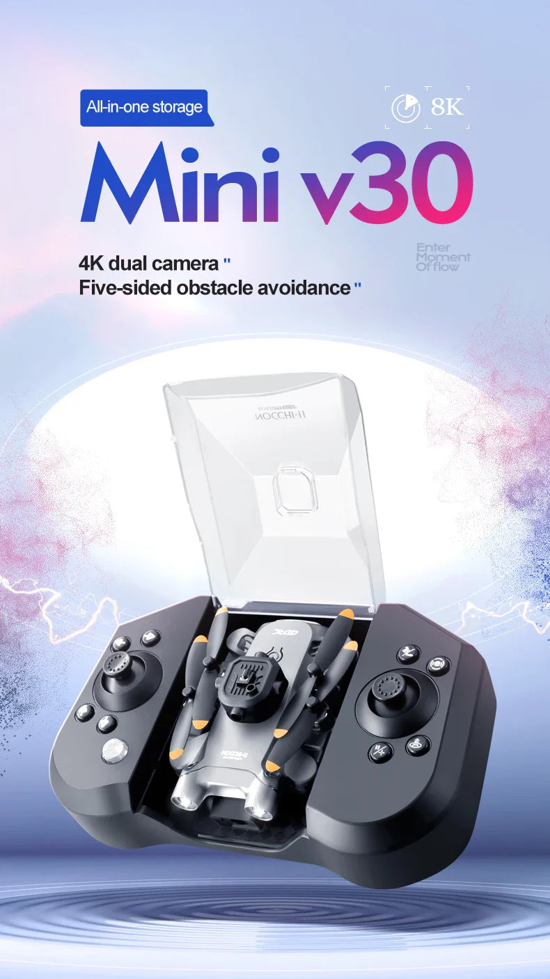 Mini Drone 4DRC V30 – 4K Dual Camera, WIFI FPV, Professional Obstacle Avoidance