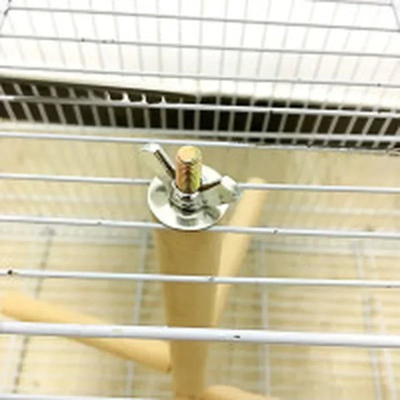 Pet Parrot Bird 4 Layer Stages Toys Natural Wood Rotating Ladder Parakeet Cage Accessories Swing Exercise Toy Birds Accessories