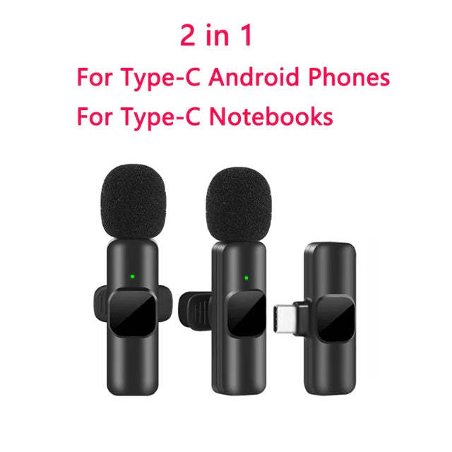Wireless Lavalier Microphone – Portable Mini Mic for iPhone & Android