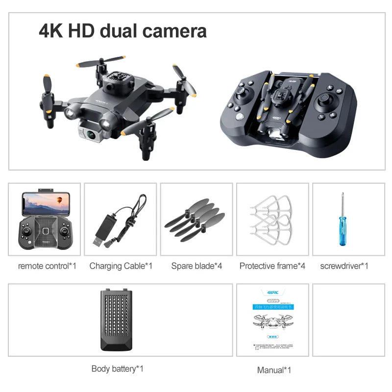 Mini Drone 4DRC V30 – 4K Dual Camera, WIFI FPV, Professional Obstacle Avoidance