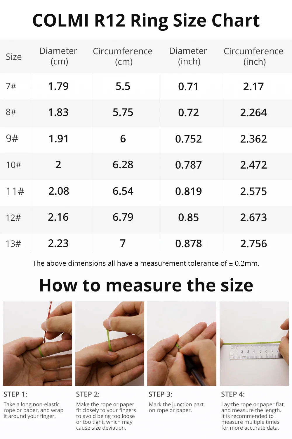 COLMI R12 Smart Ring – Health Tracker, Display, Touch Control, Waterproof (5ATM)