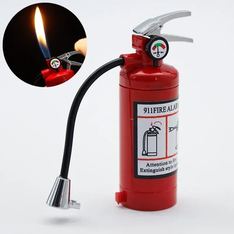 Fire Extinguisher Torch Lighter – Butane Gas Metal Cigar & Cigarette Lighter