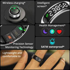 COLMI R12 Smart Ring – Health Tracker, Display, Touch Control, Waterproof (5ATM)