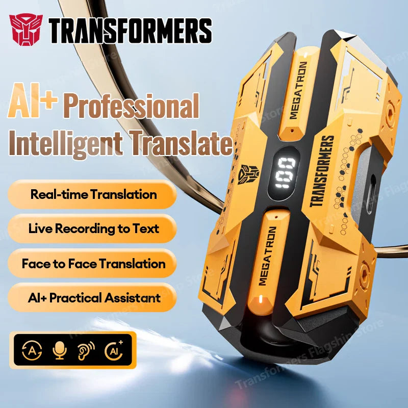 TRANSFORMERS Bluetooth Gaming Headset – TF-T51, LED, Wireless with AI Features