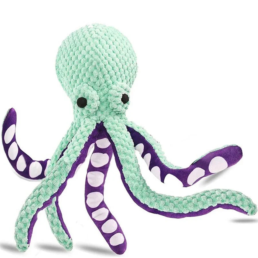 Interactive Dog Plush Octopus Toy – Squeaky, Durable & Anti-Boredom