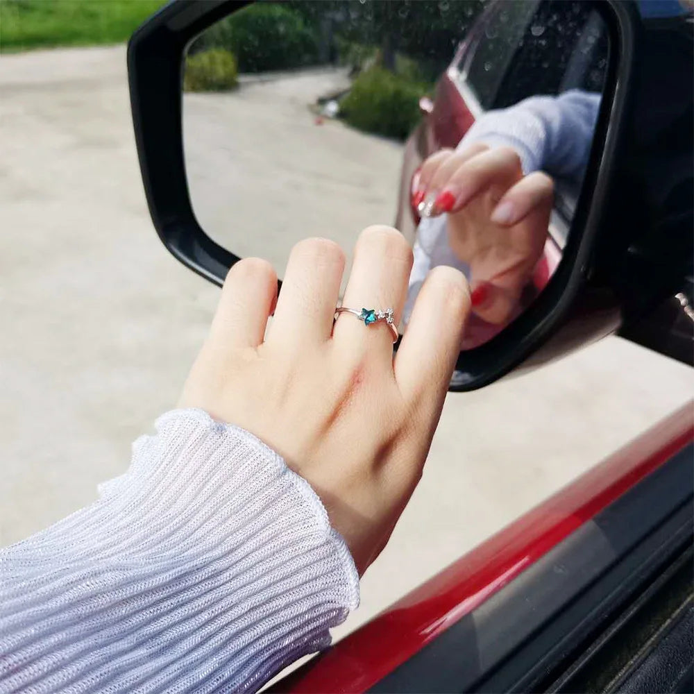 925 Sterling Silver Star Crystal Wedding Ring for Women – Wholesale Jewelry