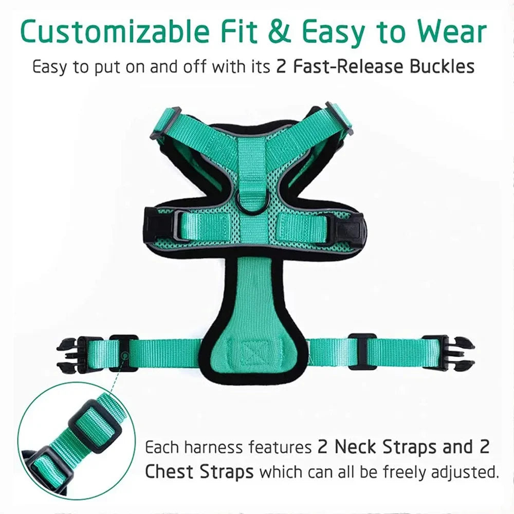 Escape-Proof Adjustable Cat Harness & Leash Set – Soft, Breathable Vest with Reflective Strips for Safe Walks