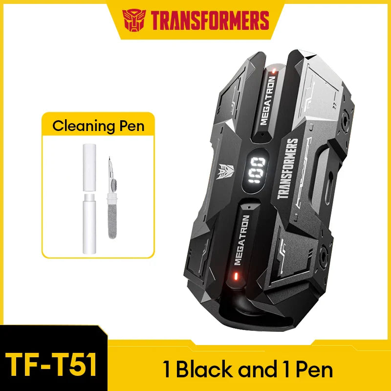 TRANSFORMERS Bluetooth Gaming Headset – TF-T51, LED, Wireless with AI Features