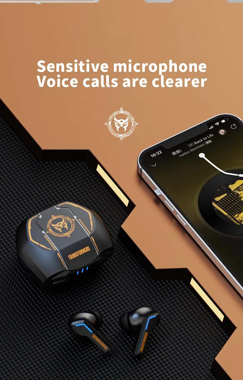 TF-T06 Wireless Earbuds – TRANSFORMERS Bluetooth Headphones for Gaming & Music
