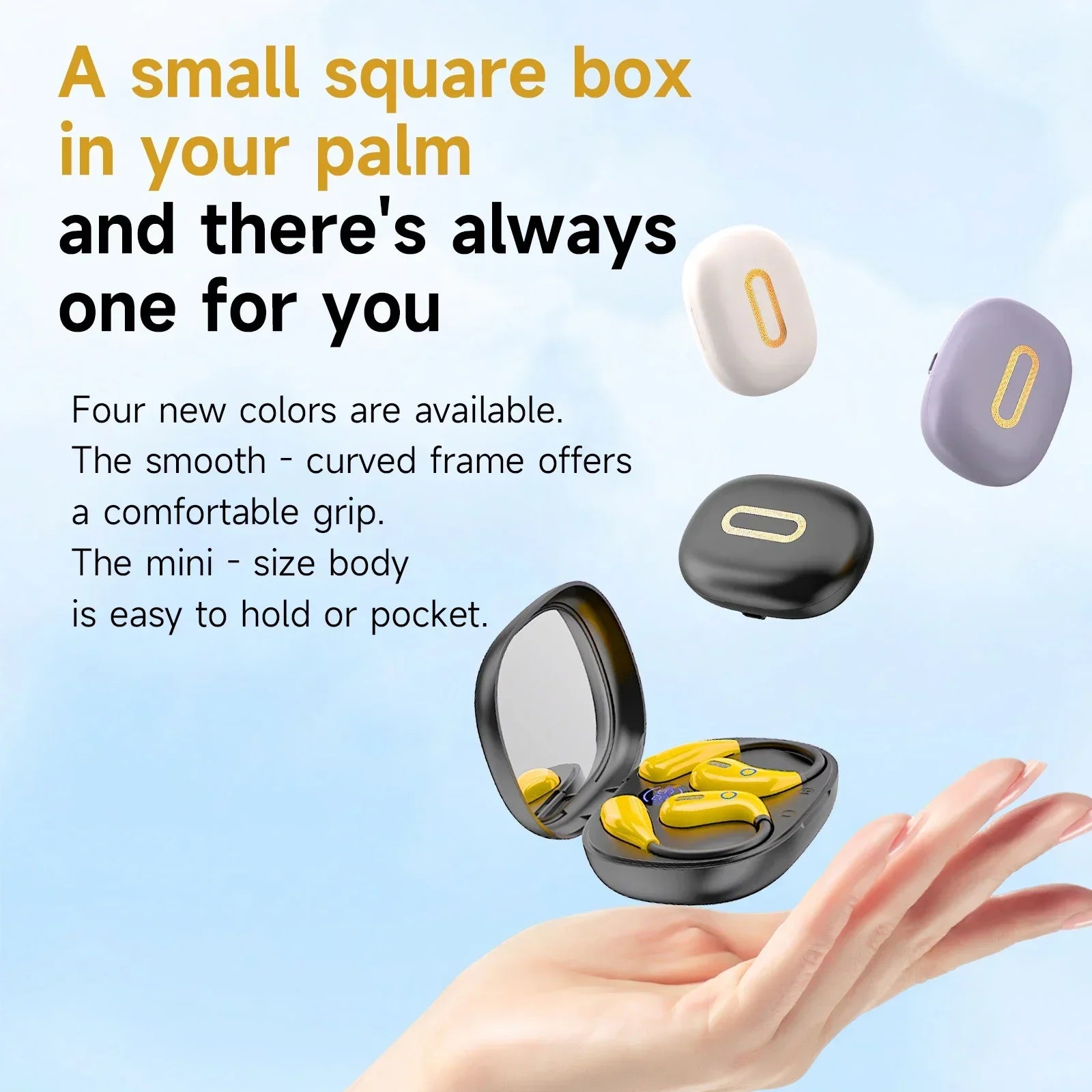 Sports Earbuds for Women – Bluetooth 5.4, Ear Hook, LED Display, Stereo Sound