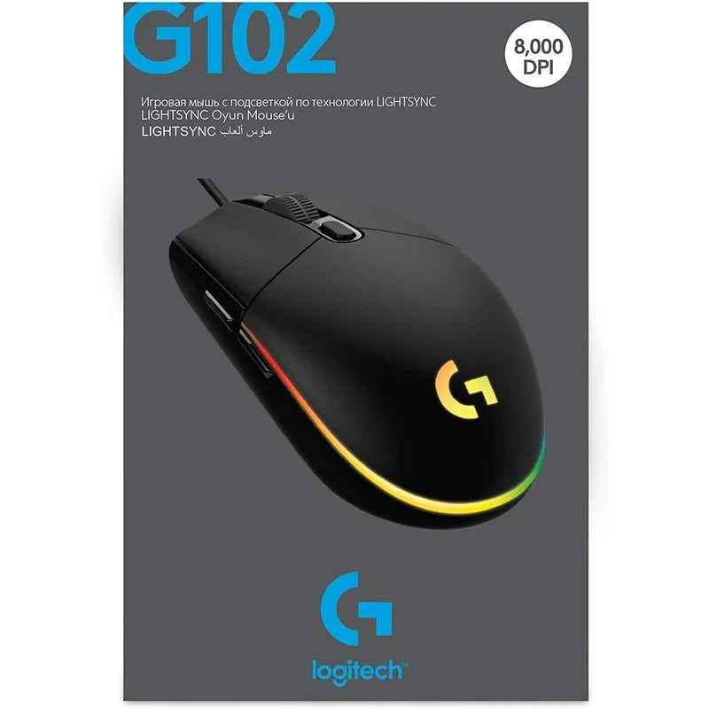 Logitech G102 USB Gaming Mouse – 8000 DPI, RGB Lighting for PC & Mac