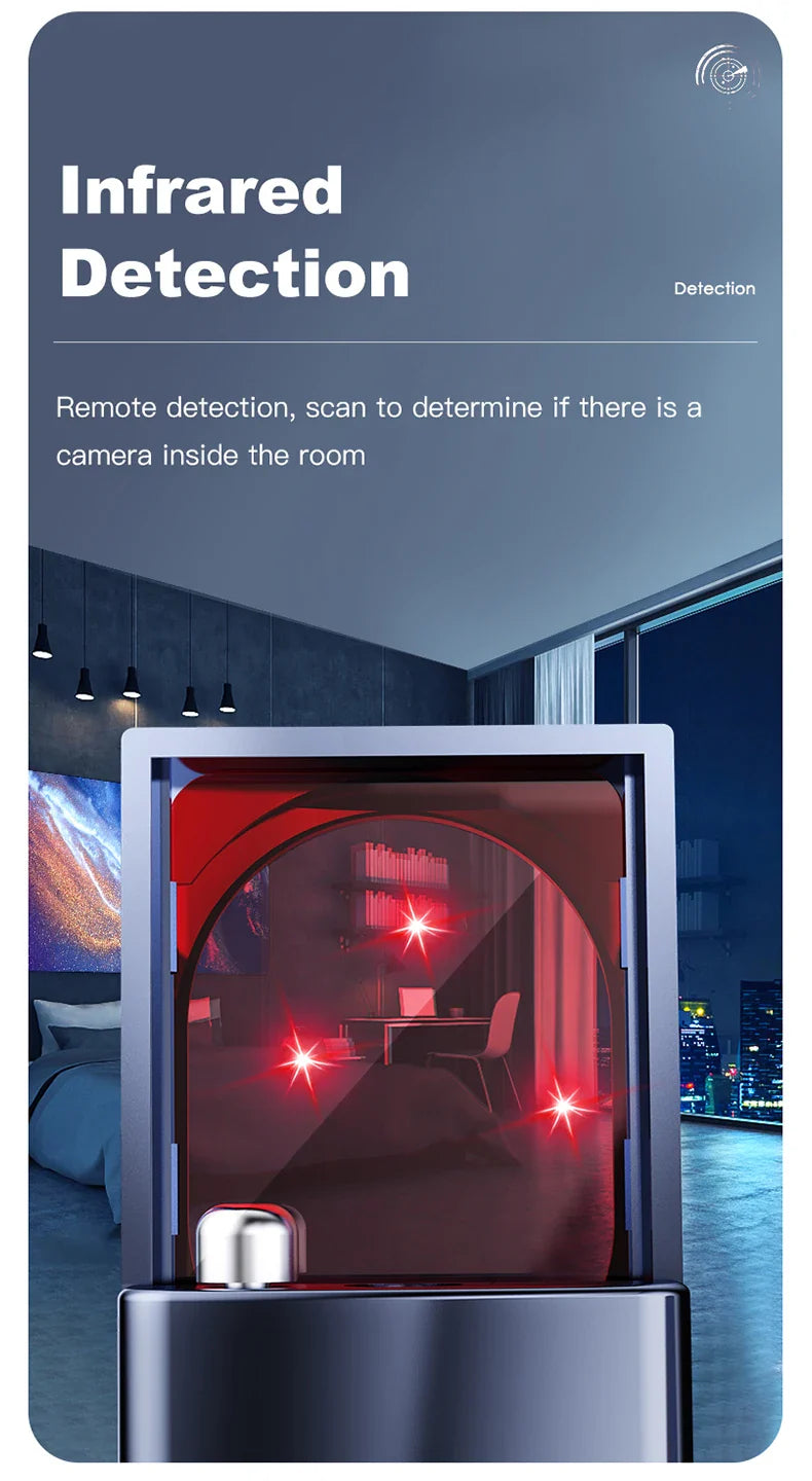 T18 Bug & Hidden Camera Detector – RF Signal Scanner, Anti-Spy Device with Charger