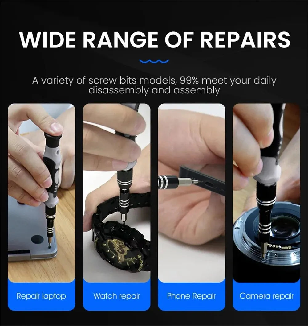 115-in-1 Precision Screwdriver Set – PC, Phone, Electronics Repair Tool Kit