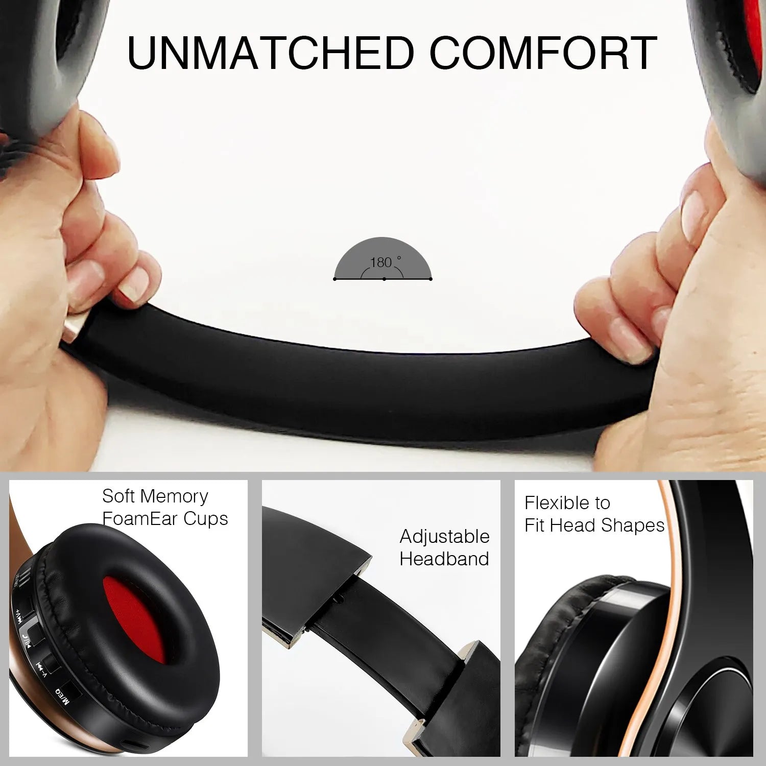 HIFI Stereo Bluetooth Earphones – FM Radio & SD Card Support with Mic