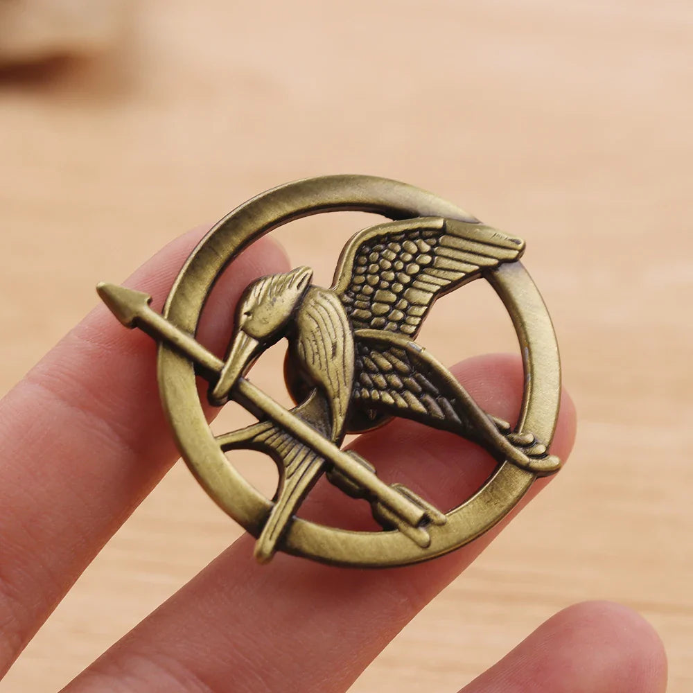 Hunger Games Mockingjay Brooch – Vintage Metal Lapel Pin for Women