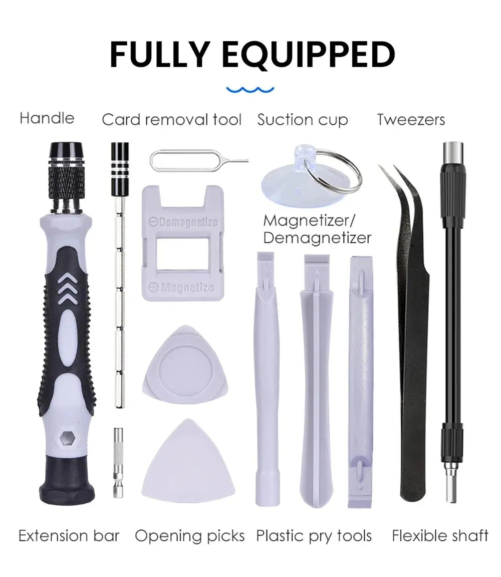 115-in-1 Precision Screwdriver Set – PC, Phone, Electronics Repair Tool Kit