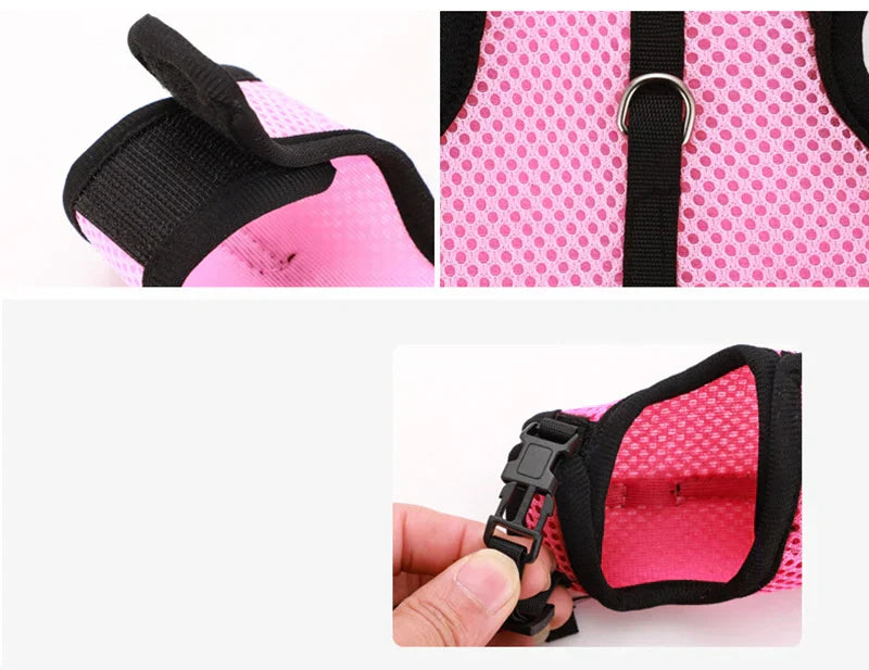 Summer Guinea Pig Hamster Ferret Leash Breathable Mesh Rabbit Pet Harness Bunny Accessories for Cats Cosas Para Animales Reales