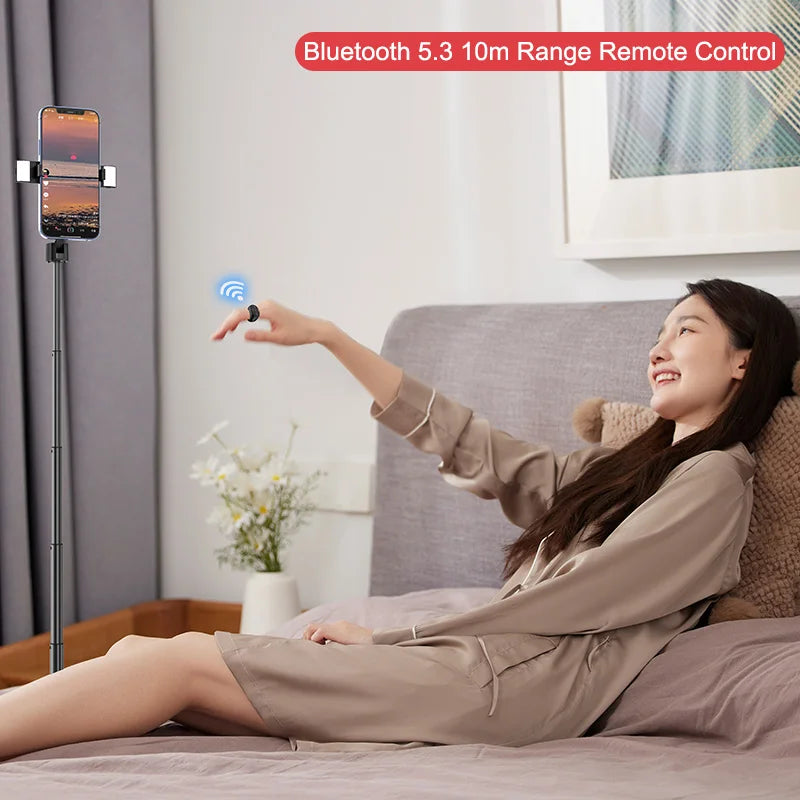 2025 TikTok Bluetooth Remote Ring – Selfie Controller with 4 Buttons, 10m Range