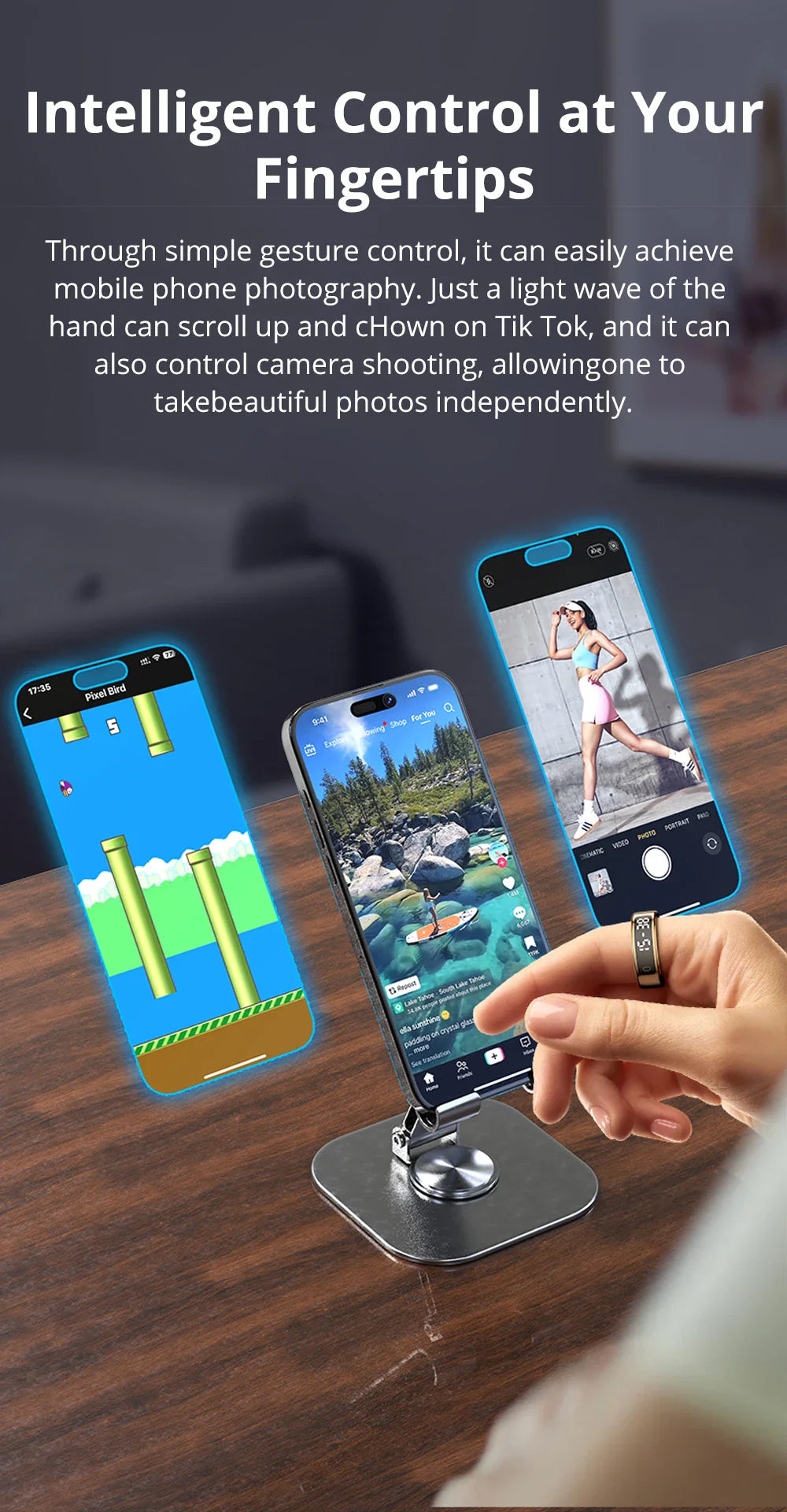 COLMI R12 Smart Ring – Health Tracker, Display, Touch Control, Waterproof (5ATM)