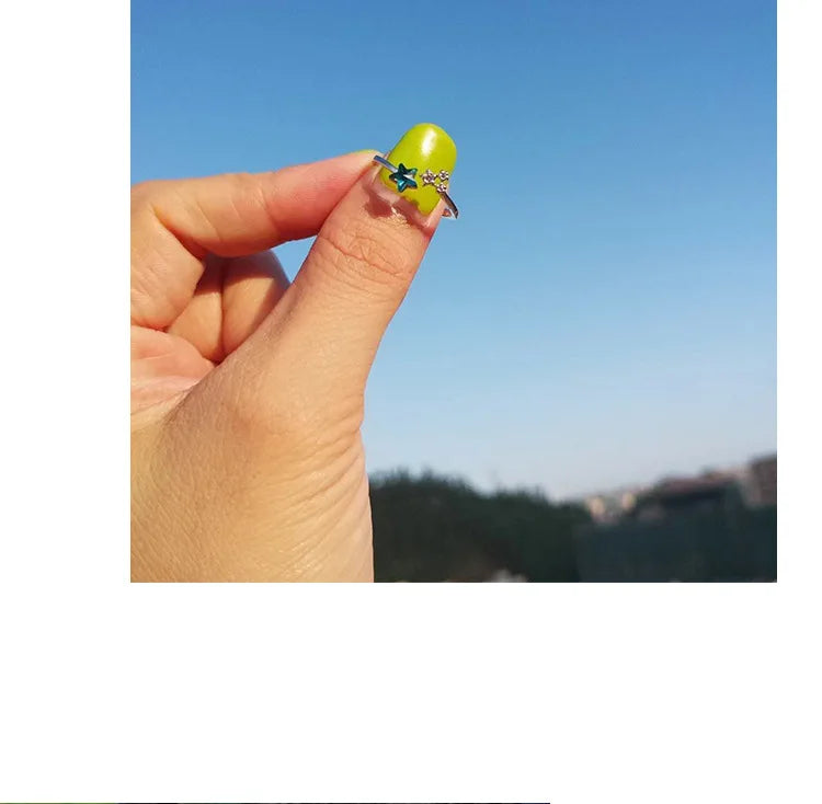 925 Sterling Silver Star Crystal Wedding Ring for Women – Wholesale Jewelry