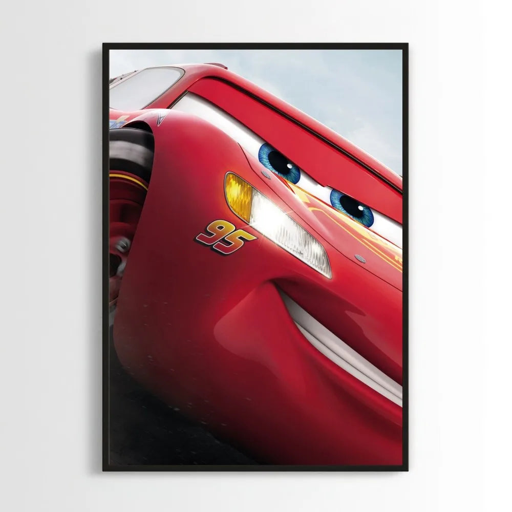 MINISO Cars Lightning McQueen 95 Poster Prints Wall Pictures Living Room Home Decoration