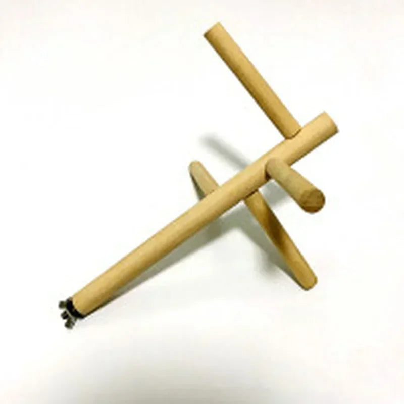 Pet Parrot Bird 4 Layer Stages Toys Natural Wood Rotating Ladder Parakeet Cage Accessories Swing Exercise Toy Birds Accessories